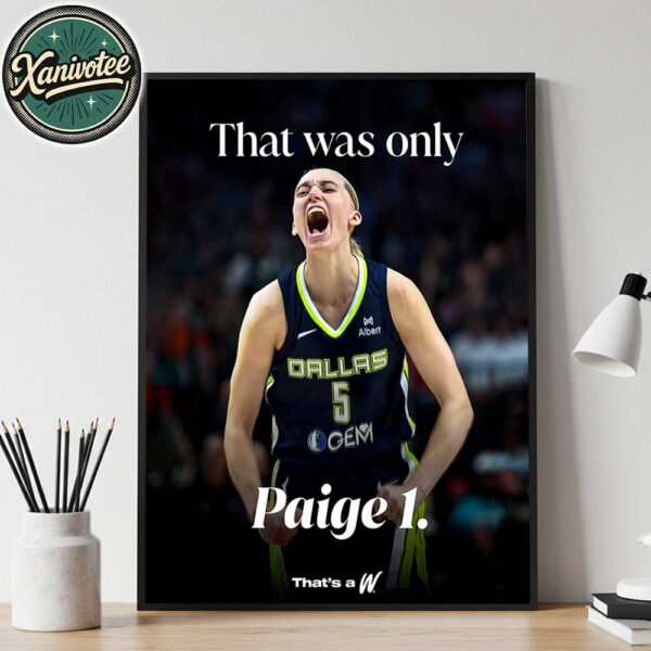 That Was Only Paige 1. Paige Bueckers Named To 2025 WNBA Rookie of the Year Home Decor Poster Canvas