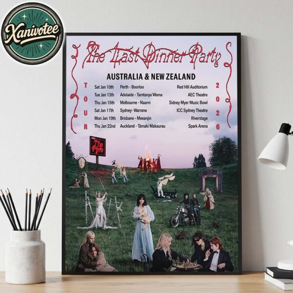 The Last Dinner Party Australia And New Zealand Tour 2026 Cities List Home Decor Poster Canvas