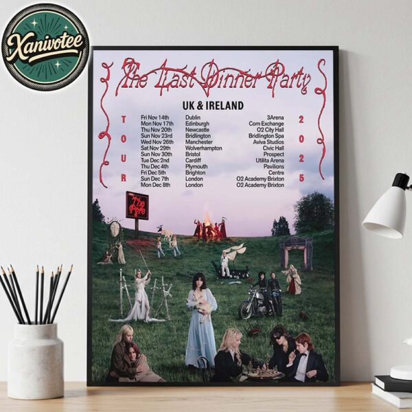 The Last Dinner Party UK And Ireland Tour 2025 Start In Dublin On November 14th 2025 Home Decor Poster Canvas