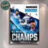 Congrats Los Angeles Dodgers Back-To-Back 2025 NL West Champions MLB Home Decor Poster Canvas