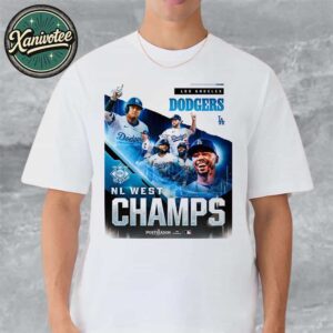 The Los Angeles Dodgers Are 2025 NL West Champions MLB For The 12th Time In The Last 13 Years Unisex T-Shirt
