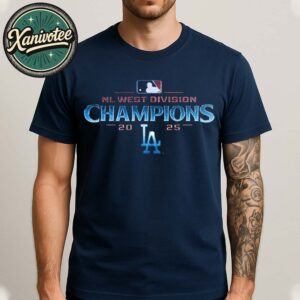 The Los Angeles Dodgers Are Your 2025 National League West Division Champions Navy Unisex T-Shirt
