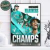 Congrats Seattle Mariners Named To AL West Division Champions 2025 MLB Postseason Home Decor Poster Canvas