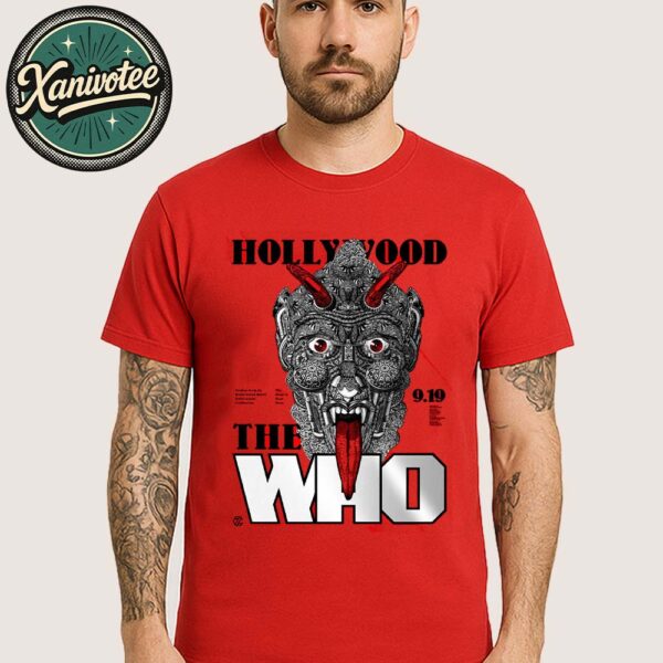 The Who Los Angeles California Limited Edition Poster Night 2 At Hollywood Bowl On September 19th North American Farewell Tour 2025 Red Unisex T-Shirt