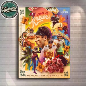 Vamos Bucs Celebrate 50 Seasons Of Buccaneers Football Philadelphia Eagles Vs Tampa Bay Buccaneers On September 28th 2025 Poster Canvas