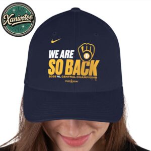 We Are So Back Milwaukee Brewers x Nike 2025 NL Central Division Champions MLB Snapback Hat Classic Cap