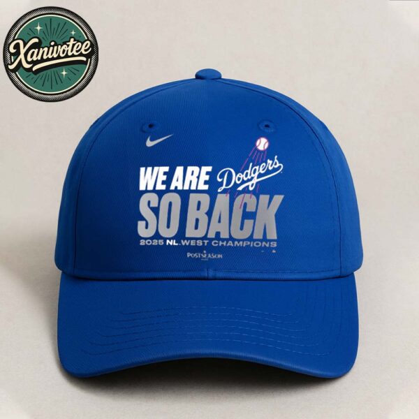 We Are So Back Nike x Los Angeles Dodger 2025 NL West Division Champions Snapback Hat Classic Cap