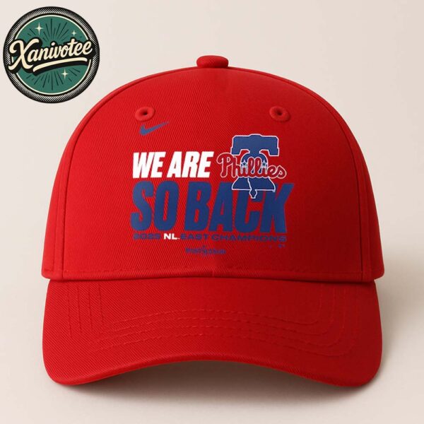We Are So Back Nike x Philadelphia Phillies 2025 NL East Division Champions MLB Postseason Classic Cap Snapback Hat