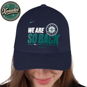 We Are So Back Seattle Mariners x Nike 2025 AL West Division Champions MLB Postseason Snapback Hat Classic Cap