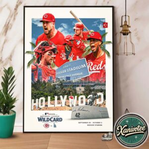 2025 MLB Wild Card Hollywood Cincinnati Reds Vs Los Angeles Dodgers On September 30 And October 2 2025 Home Decor Poster Canvas