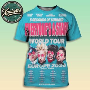 5 Seconds of Summer Everyone’s A Star World Tour 2026 Dates List For Europe All Over Print T-Shirt