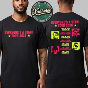 5 Seconds of Summer Everyone’s A Star World Tour 2026 Dates List For Europe Kics Off In Belfast UK On March 26 T-Shirt