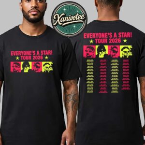 5 Seconds of Summer Everyone’s a Star Tour 2026 North America Dates List Merch Tee Kicks Off On May 29 Two Sided Print Unisex T-Shirt