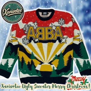 ABBA Arena Sunrise Jumper 2025 Custome Name And Number Knitted Ugly Christmas Sweater