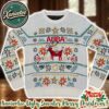 ABBA Christmas Pattern Black Background Custome Name And Number Knitted Ugly Christmas Sweater ABBA Christmas Pattern Black Background Custome Name And Number Knitted Ugly Christmas Sweater