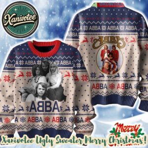 ABBA Merry Christmas Photo Band Personalized Christmas 2025 Holiday Ugly Christmas Sweater