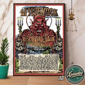 Aftershock Festival 2025 Black Candle Poster For Sacramento CA At Discovery Park On October 2-5 2025 Home Decor Poster Canvas