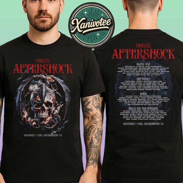 Aftershock Festival 2025 Final Sting Merch Tee For Sacramento CA At Discovery Park On October 2-5 2025 Two Sided Print Classic T-Shirt