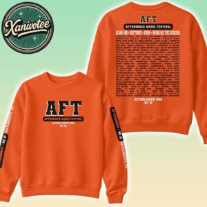 Aftershock Festival 2025 In Sacramento CA Merch Est. 2012 Tee For Discovery Park On October 2-5 2025 Orange Crewneck T-Shirt
