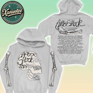 Aftershock Festival 2025 Merchandise Bonez Tee For October 2-5 2025 Sacramento CA At Discovery Park Grey Hoodie T-Shirt