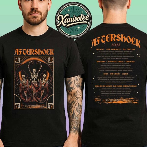 Aftershock Festival 2025 Night Terror Tee For Sacramento CA At Discovery Park On October 2-5 2025 Two Sided Print Unisex T-Shirt