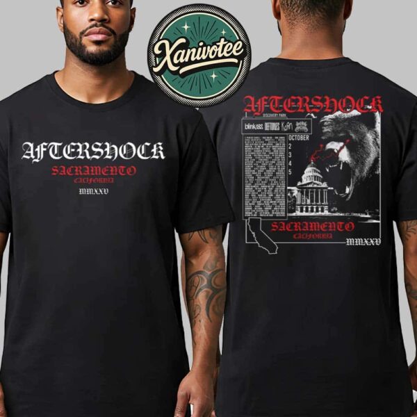 Aftershock Festival 2025 Seeing Red Tee For October 2-5 2025 Sacramento CA At Discovery Park Black T-Shirt
