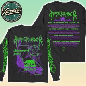 Aftershock Festival 2025 Shocking Green Tee For Sacramento CA At Discovery Park On October 2-5 2025 Long Sleeve T-Shirt