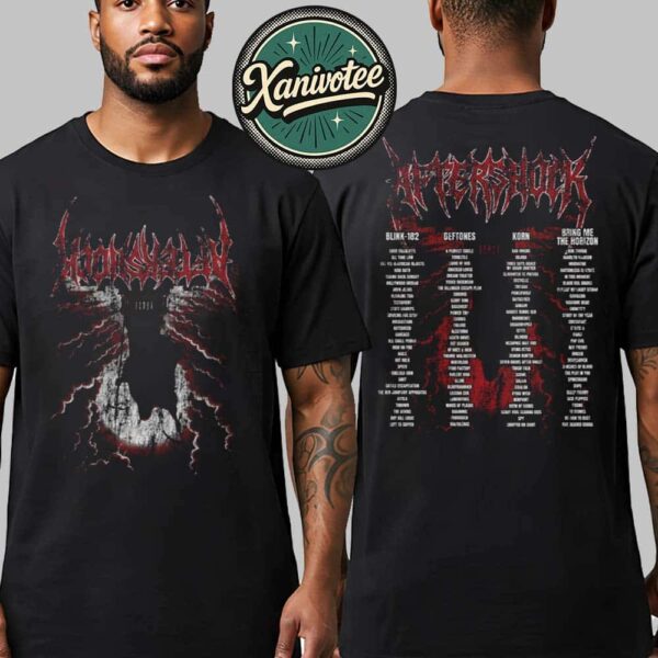 Aftershock Festival 2025 The Upside Down Tee For Sacramento CA At Discovery Park On October 2-5 2025 Black T-Shirt