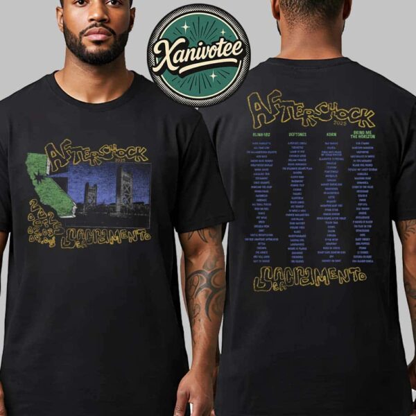 Aftershock Festival 2025 Tower Bridge Tee For Sacramento CA At Discovery Park On October 2-5 2025 Black T-Shirt
