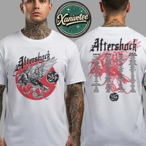 Aftershock Festival 2025 Vengeance Tee For October 2-5 2025 Sacramento CA At Discovery Park White T-Shirt