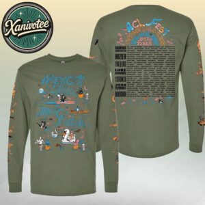Austin City Limits Music Festival 2025 Poster Lineup Long Sleeve Tee On October 3-5 And 10-12 2025 At Zilker Park In Austin TX Long Sleeve T-Shirt