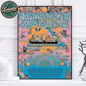 Austin City Limits Music Festival 2025 Poster Show On October 3-5 And 10-12 2025 At Zilker Park In Austin TX Home Decor Poster Canvas