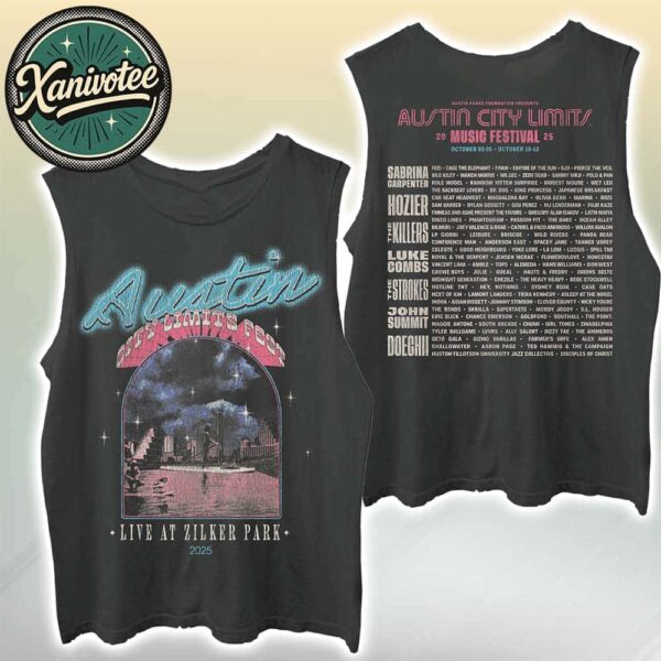 Austin City Limits Music Festival 2025 Women’s Paddling Lineup Tee In Austin TX At Zilker Park On October 3-5 And 10-12 2025 Tanktop T-Shirt