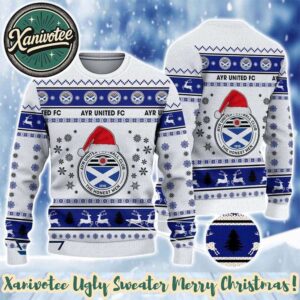 Ayr United F.C. Christmas Gift 2025 Custom Ugly Christmas Sweater