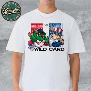 Boston Red Sox Vs New York Yankees Mascot Cover 2025 MLB Wild Card Matchups Classic T-Shirt