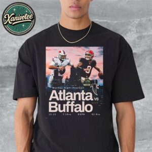 Buffalo Bills Vs Atlanta Falcons Monday Night Football Poster Matchup NFL On October 13 2025 Unisex T-Shirt