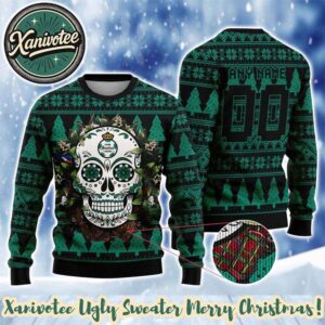 Club Santos Laguna LIGA MX Special Sugar Skull Ugly Christmas Sweater Gift For Holiday 2025