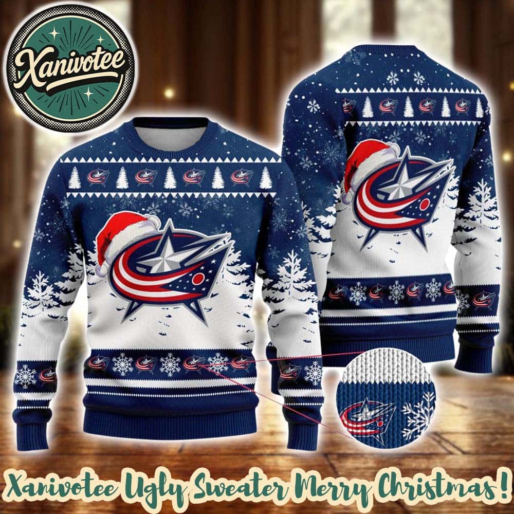 Columbus Blue Jackets NHL Pattern Special Ugly Christmas Sweater Gift For Holiday 2025 Columbus Blue Jackets NHL Pattern Special Ugly Christmas Sweater Gift For Holiday 2025