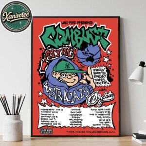 Combust NYHC Australia Tour 2025 Dates List For November With Dizdain Home Decor Poster Canvas