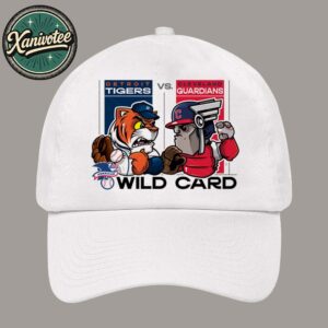 Detroit Tigers Vs Cleveland Guardians Mascot Cover 2025 MLB Wild Card Matchups Classic Cap Snapback Hat