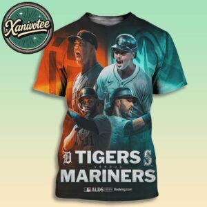 Detroit Tigers Vs Seattle Mariners ALDS Matchup 2025 MLB Postseason All Over Print T-Shirt