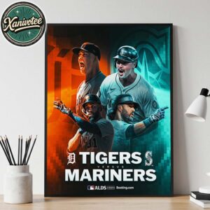 Detroit Tigers Vs Seattle Mariners ALDS Matchup 2025 MLB Postseason Home Decor Poster Canvas
