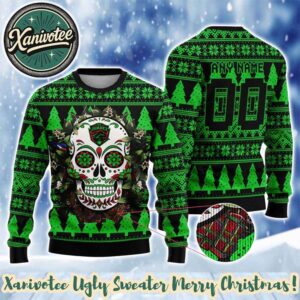 FC Juarez Special LIGA MX Sugar Skull Personalized Christmas 2025 Holiday Ugly Christmas Sweater