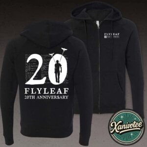 Flyleaf Happy 20 Anniversary Tee Zip Hoodie T-Shirt
