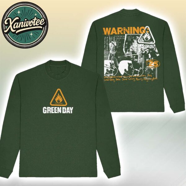 Green Day Warning 25 Merch Tee For Album Warning 25th Anniversary 2025 Longsleeve T-Shirt