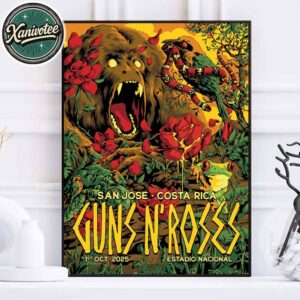 Guns N Roses Costa Rica San Jose Tonight Poster At Estadio Nacional On October 1st 2025 Home Decor Poster Canvas