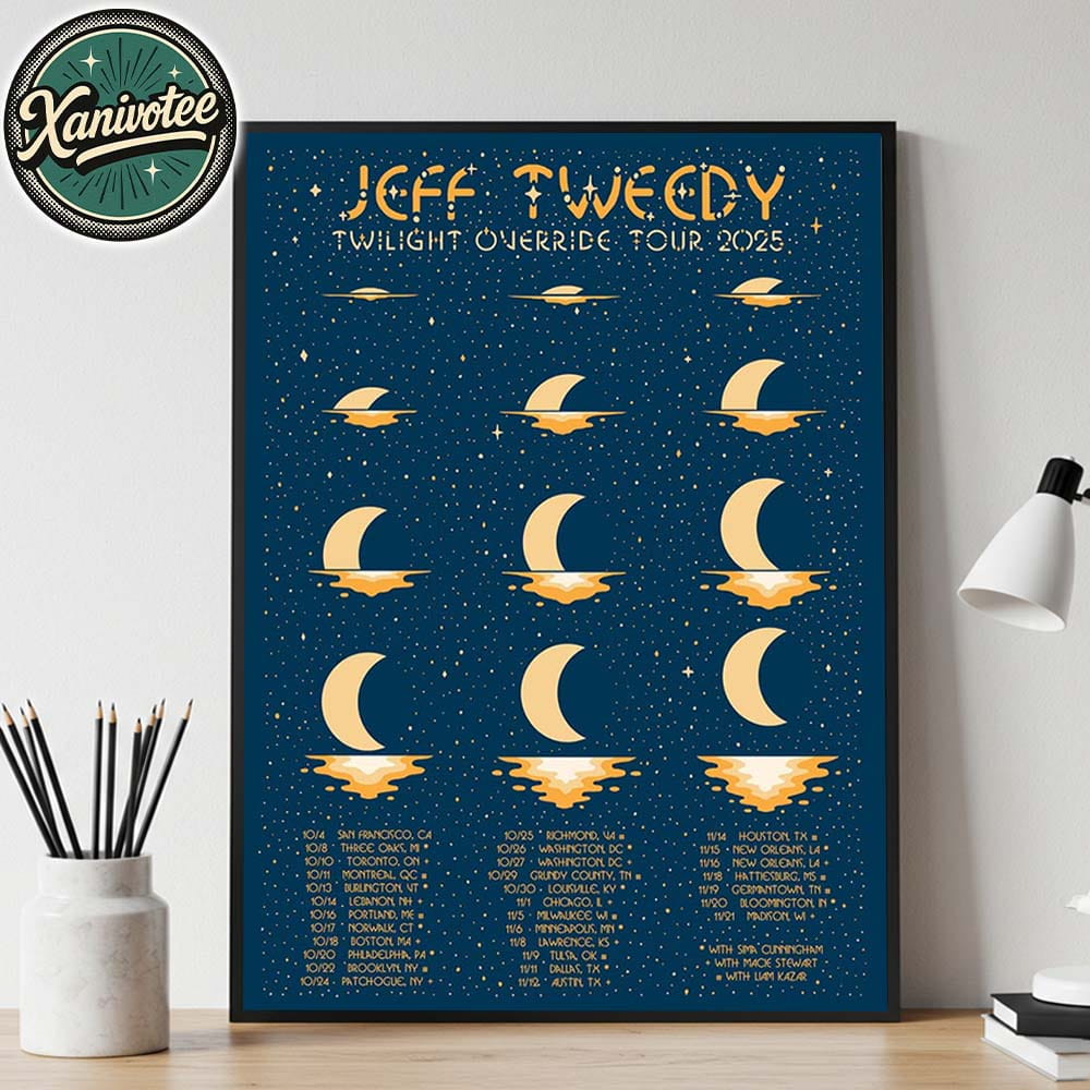 Jeff Tweedy Poster Dates List For Twilight Override Tour 2025 Home Decor Poster Canvas