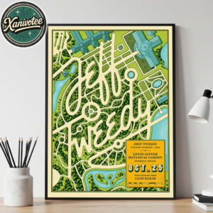 Jeff Tweedy Richmond Virginia 2025 Poster Tonight On October 25 2025 For Lewis Ginter Botanical Garden Home Decor Poster Canvas
