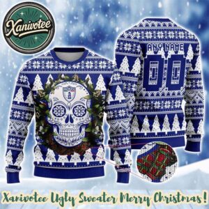 LIGA MX C.F. Pachuca Special Sugar Skull 2025 Knitted Ugly Christmas Sweater