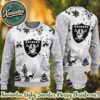 Las Vegas Raiders x Baby Yoda Hug The Ball NFL Personalized Christmas 2025 Holiday Ugly Christmas Sweater
